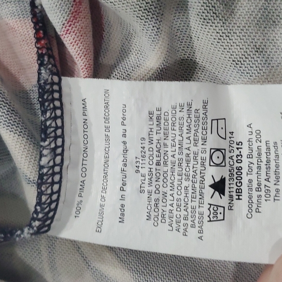 Tory Burch Navy Pottery Pima Cotton Drawstring Dress - Picture 9 of 9